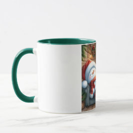 Taza Snowman y amigos Navidades mug
