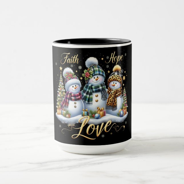 Taza Snowmen with Gifts and Trees  (Centro)