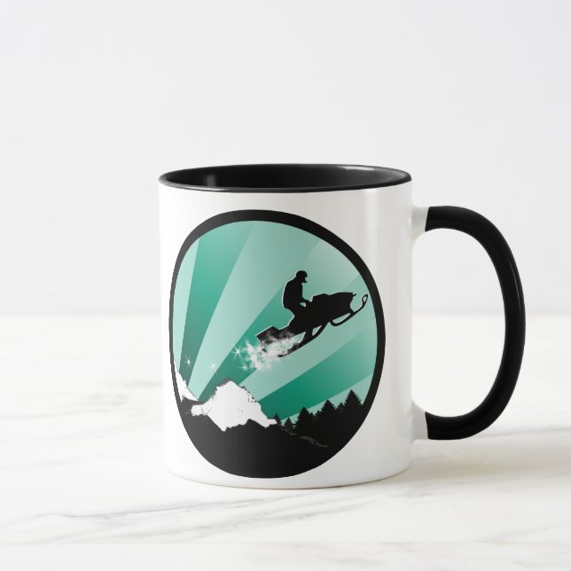 Taza snowmobile. pthalo. círculo (Derecha)