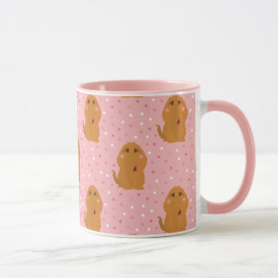 Taza Snuffleupagus Pink Polka Dot Pattern