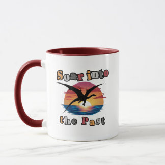 Taza Soar En El Pasado - Pterosaur Sunset Silhouette