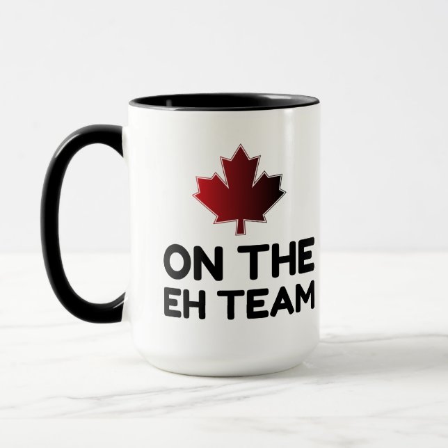 Taza Sobre Eh Team Canada Gracioso (Izquierda)