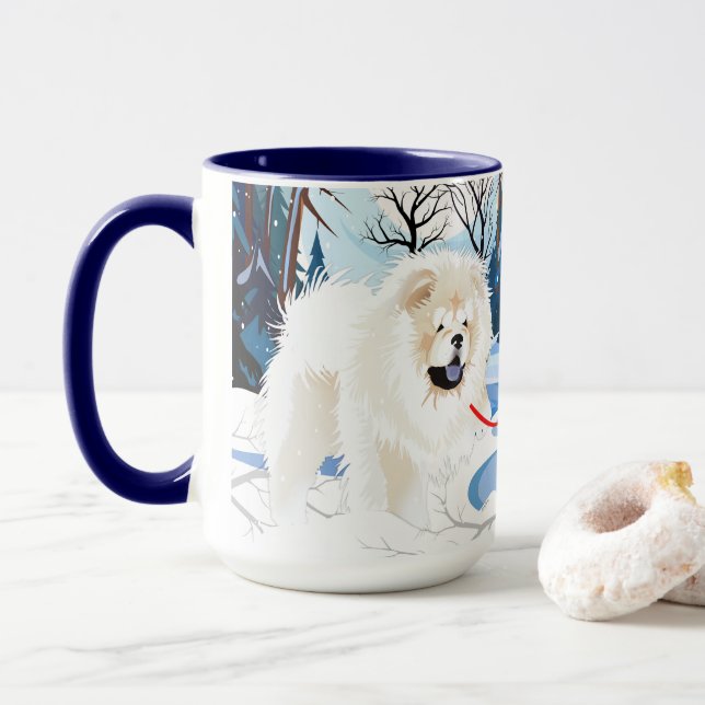 Taza SOBRE EL RÍO Cream Chow Mug (Con donut)