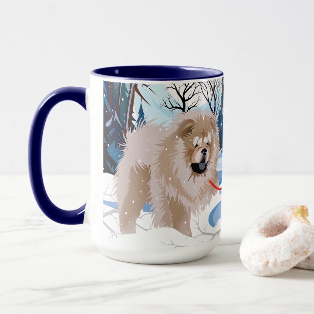 Taza SOBRE EL RÍO Fawn/Cinnamon Chow mug (Con donut)