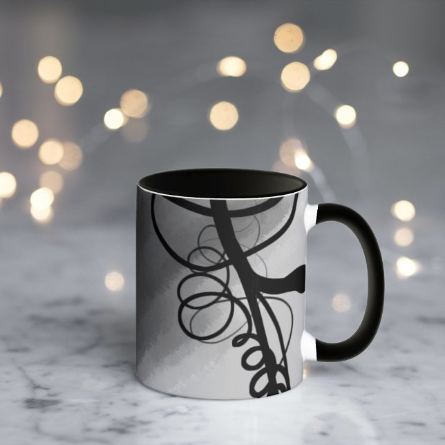 Taza Sobre la cuadrícula: Resumen negro y gris (Subido por el creador)