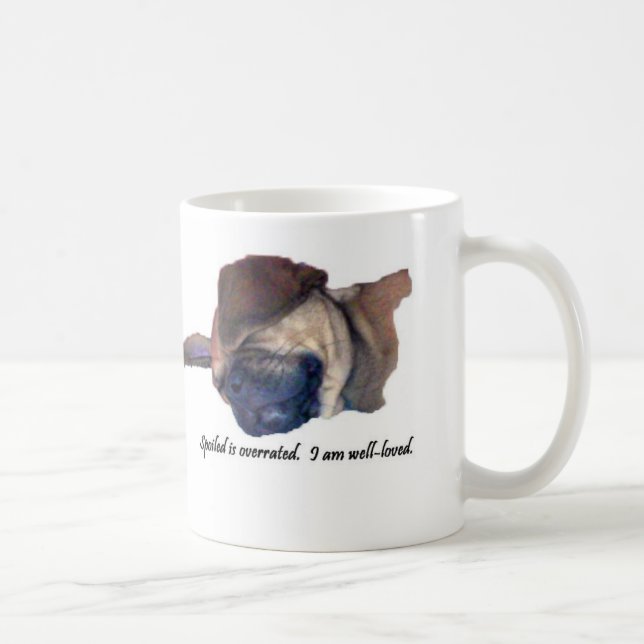 Taza sobrestimada estropeada de Puggle (Derecha)