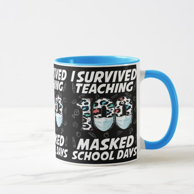 Taza Sobreviví A La Enseñanza De 100 Días Escolares Enm (Derecha)