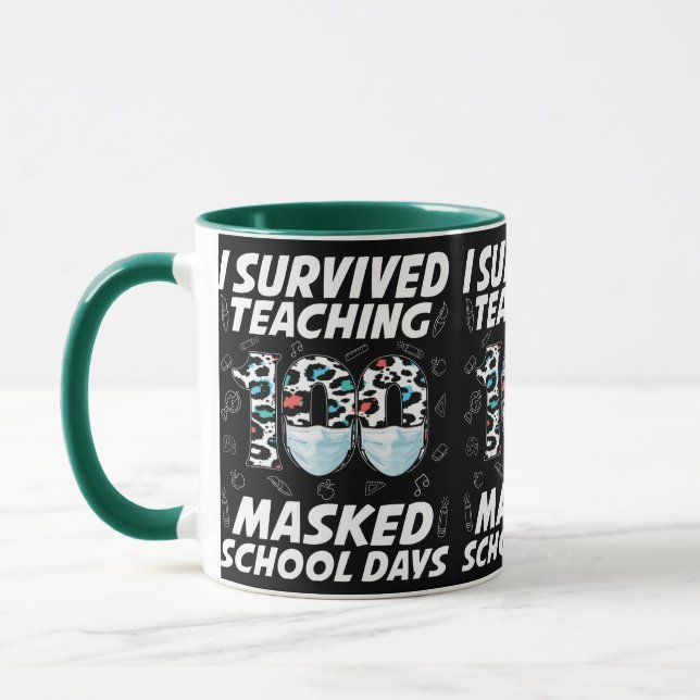 Taza Sobreviví A La Enseñanza De 100 Días Escolares Enm (Izquierda)