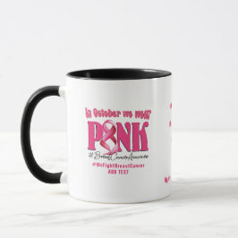 Taza Sobreviviente de cáncer de mama Cinta rosa Inspira