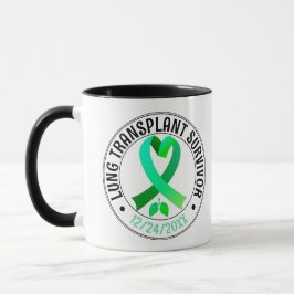 Taza Sobreviviente de trasplante de pulmón Coffee verde