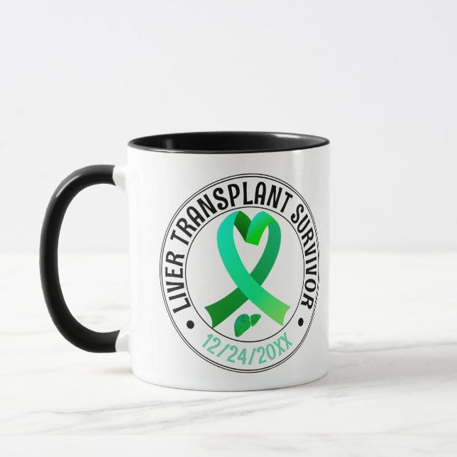 Taza Sobreviviente del trasplante hepático Café Cinta V (Izquierda)