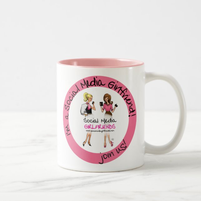 Taza social de Latte de las novias de los medios (Derecha)