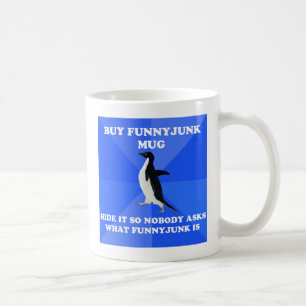 Taza social torpe del pingüino