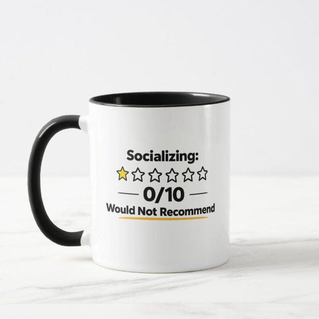 Taza Socializar 0/10 No Recomiendo  (Izquierda)
