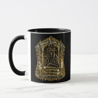 Taza Sociedad de Lectura de Medianoche Gótica Gato Negr