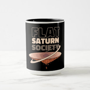 Taza Sociedad Saturno Plano - Diseño Científico