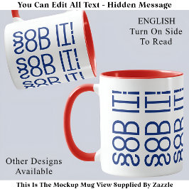 Taza ¡Sod! Inglaterra Inglés Mensaje oculto 150B Cita