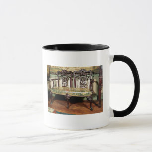 Taza Sofá tallado, con el asiento de la tapicería,