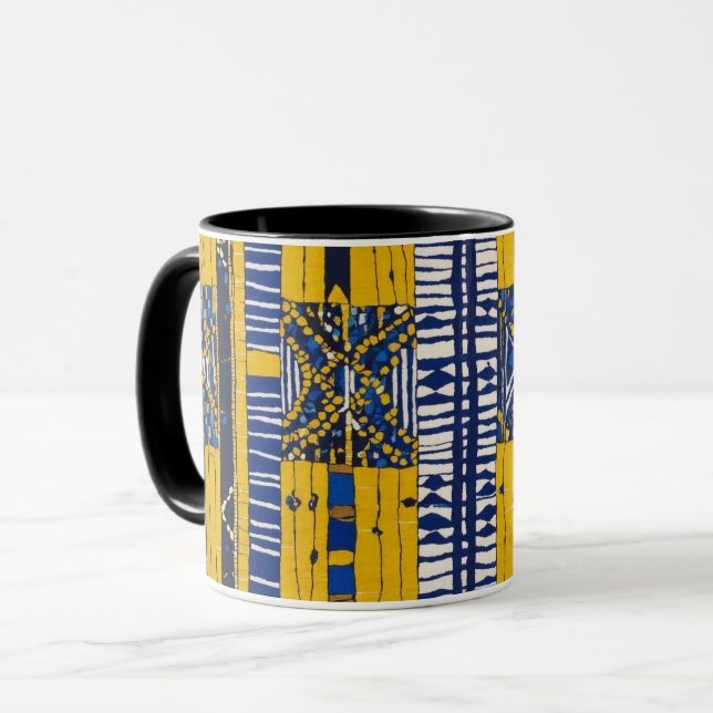 Taza Sofisticado trapo negro de lujo caribeño (Anverso izquierdo)