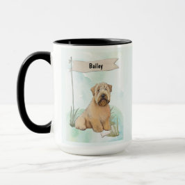 Taza Soft Coated Wheaten Terrier Watercolor Personalize