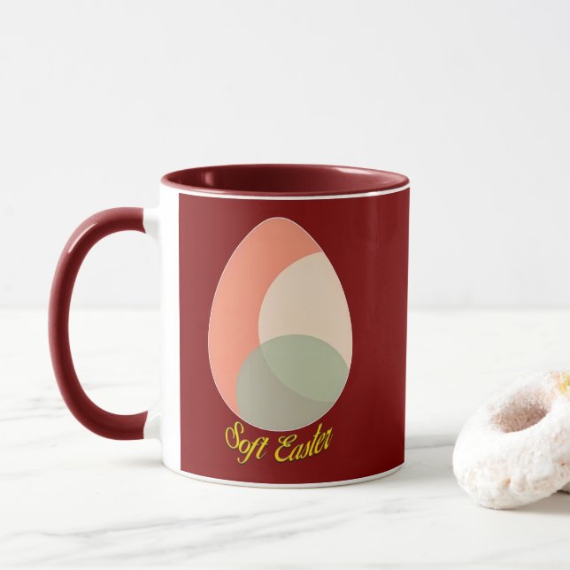 Taza Soft Easter – Pastel Egg Illustration - caneca (Con donut)
