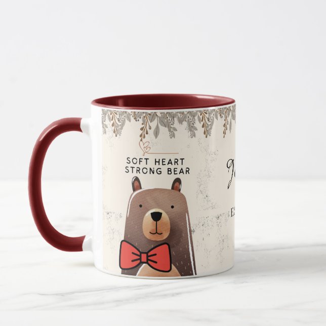 Taza Soft Heart Strong mama bear Art (Izquierda)