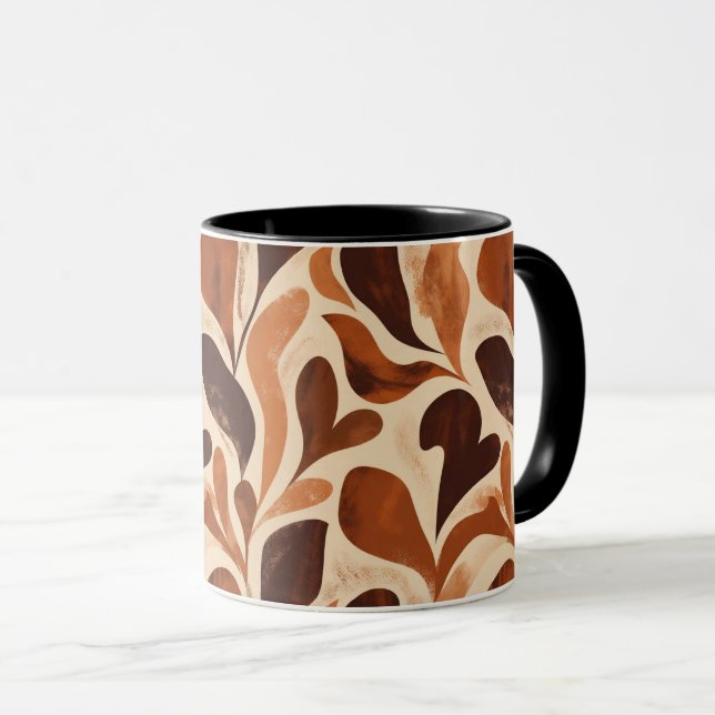 Taza Soft Organic Art Mug – Beige & Brown Palette (Anverso derecho)