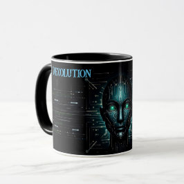 Taza Software de tecnología de IA robótica verde modern
