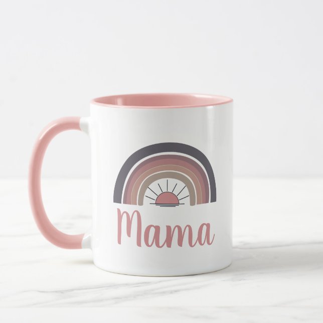 Taza Sol arcoiris personalizado Mama (Izquierda)