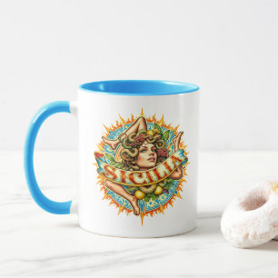 Taza Sol de Sicilia Trinacria