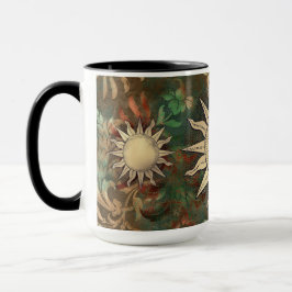 Taza Sol dorado e inicial
