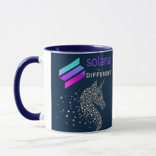 Taza solana crypto coffee mug comercio de barro de café