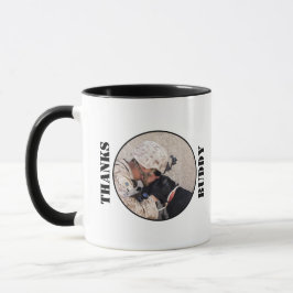 Taza Soldado con uniforme de fatiga y su perro militar