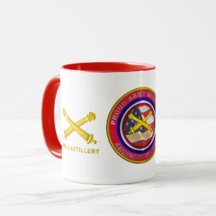 Taza Soldado de artillería de campo veterano del ejérci