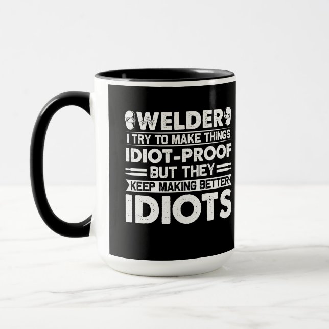 Taza Soldado Intenta Hacer Cosas Idiotas Prueba De Café (Izquierda)