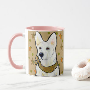 Taza Soldado Pastor Alemán Blanco