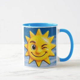 Taza soleil joyeux avec clin d’œil