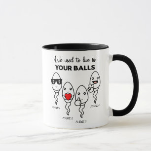 Taza Solíamos Vivir En Tus Bolas, Nombre Personalizado
