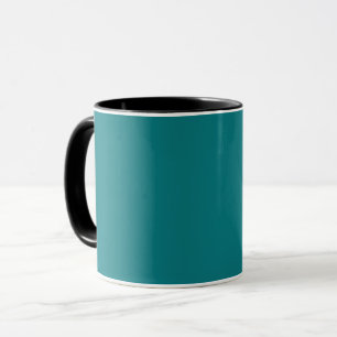 Taza Sólido color llano Agua profunda verde azulada