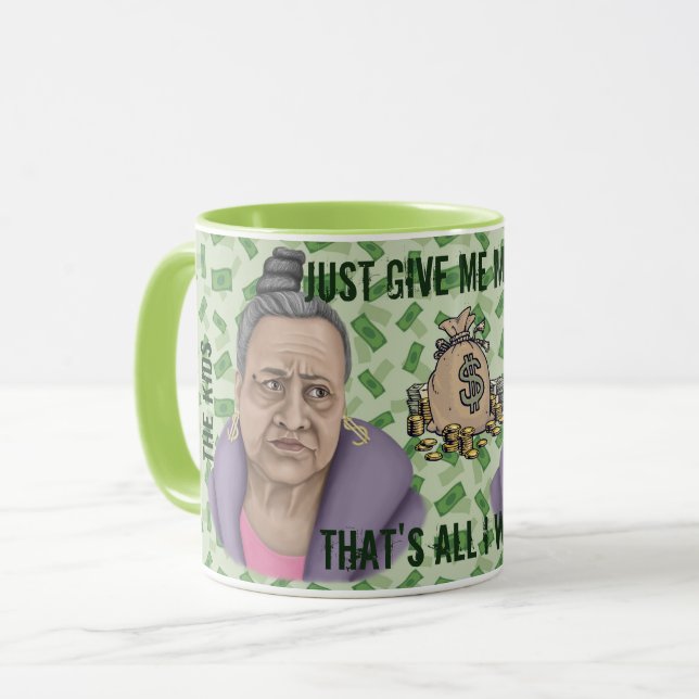 Taza Solo dame dinero (Anverso izquierdo)