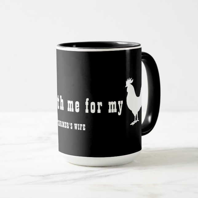 TAZA SÓLO ESTÁ CONMIGO PARA MI ESPOSA DE LA GRANJA. (Anverso derecho)