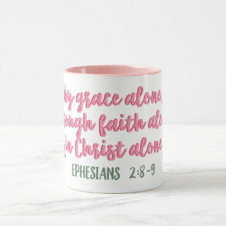 Taza Solo por Grace, a través de la fe // versículo de 