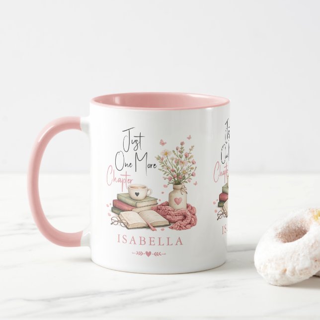 Taza Sólo un capítulo más Wildflower Book Reader  (Con donut)