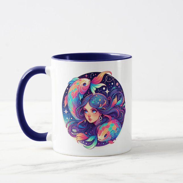 Taza Sólo un Chica de Pisces | Arte de Horóscopo (Izquierda)