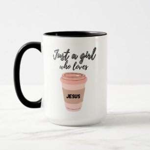 Taza Solo un Chica que ama a Jesús Mug/Café/Té Cup