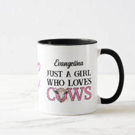TAZA SÓLO UN CHICA QUE AMA A LA VACA VACACA MONOGRAMA