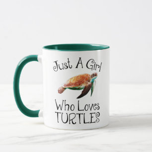 Taza Sólo un Chica que ama a las tortugas