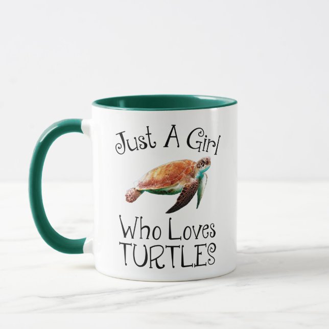 Taza Sólo un Chica que ama a las tortugas (Izquierda)