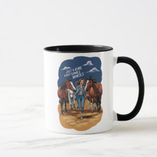 Taza Sólo un Chica que ama a los caballos