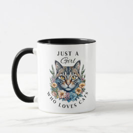 Taza Sólo un Chica que ama a los gatos personalizado